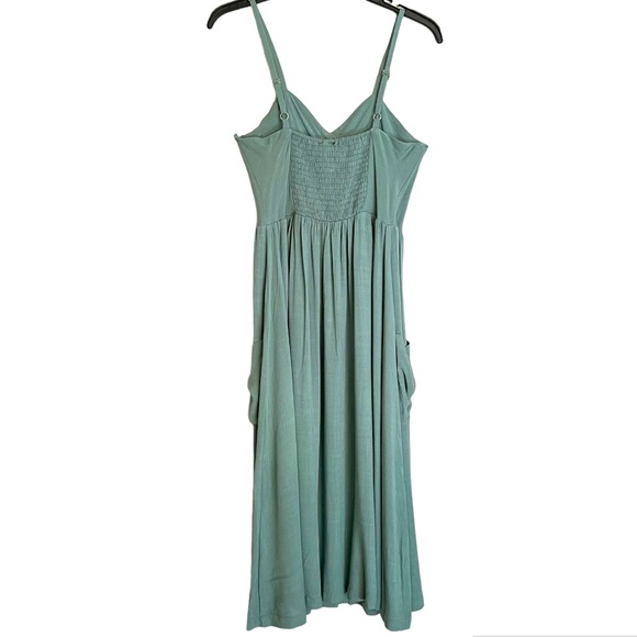 NWT | Good Luck Gem | Button Front Midi Dress in Sage | Size Medium - Picture 5 of 6